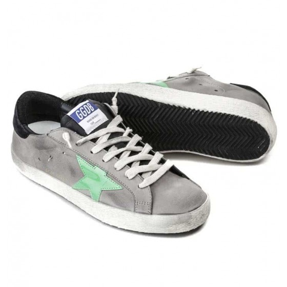 Golden Goose Grey with Green Star