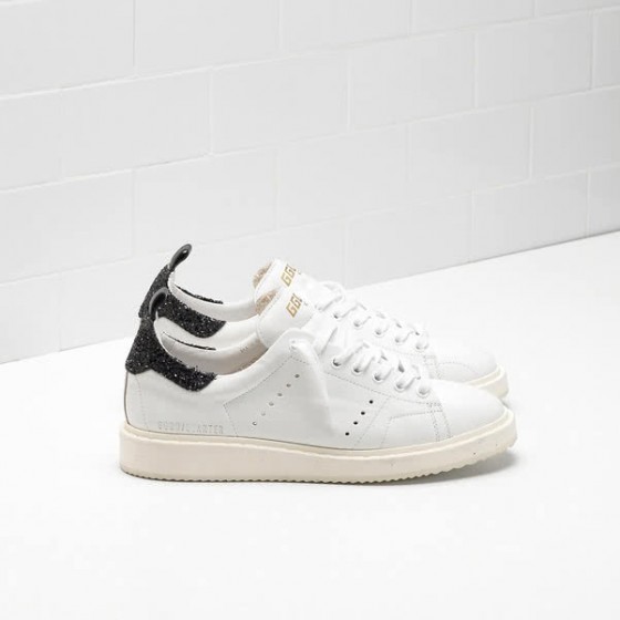Golden Goose Starter Sneakers G30WS631.D5 calf leather Glittery tab is contrasting colour