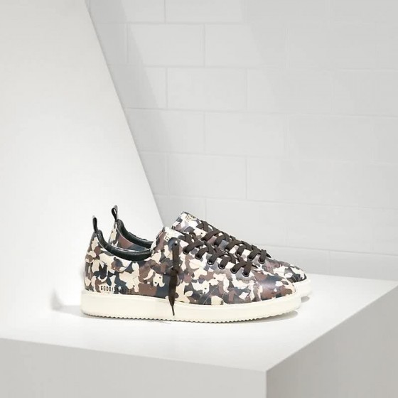 Golden Goose Starter Sneakers in Calf Leather Black White Sole