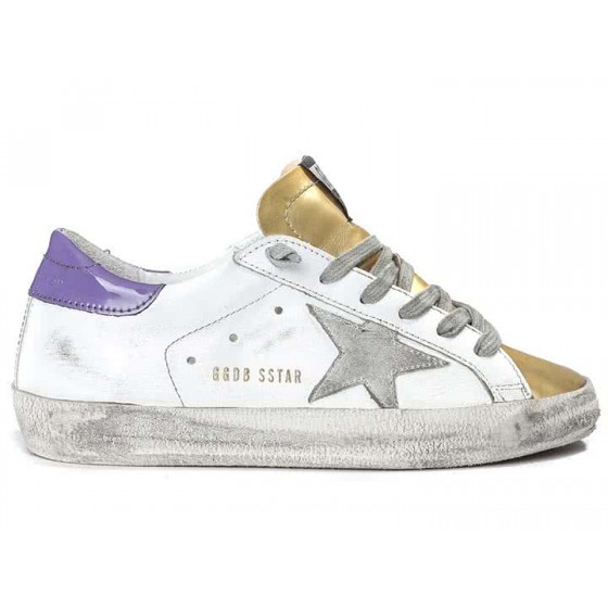 Golden Goose1230 Super Star Sneakers in Leather With Suede Star white gold
