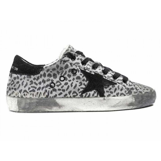 Golden Goose Super Star Sneaker in Leather With Suede Star white leopard eagle