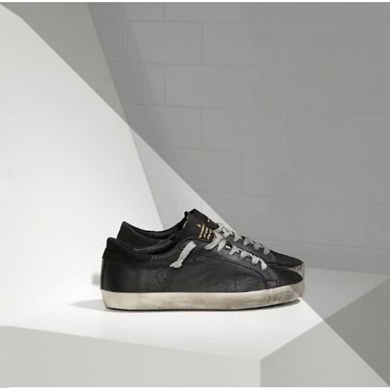 Golden Goose Super Star sneakers in leather with openwork star Black Skate
