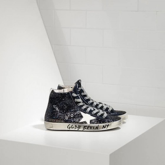 Golden Goose Sneakers FRANCY fabric embroidered with Glitter and Leather Star Space Glitter