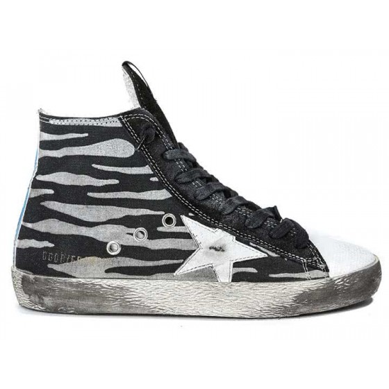 GGDB SNEAKERS FRANCY COTTON CANVAS AND LEATHER STAR Black Zebra