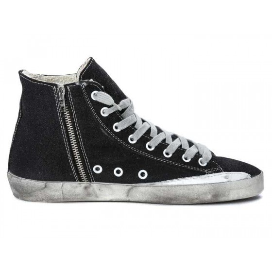 GGDB SNEAKERS FRANCY COTTON CANVAS AND SUEDE STAR black canvas