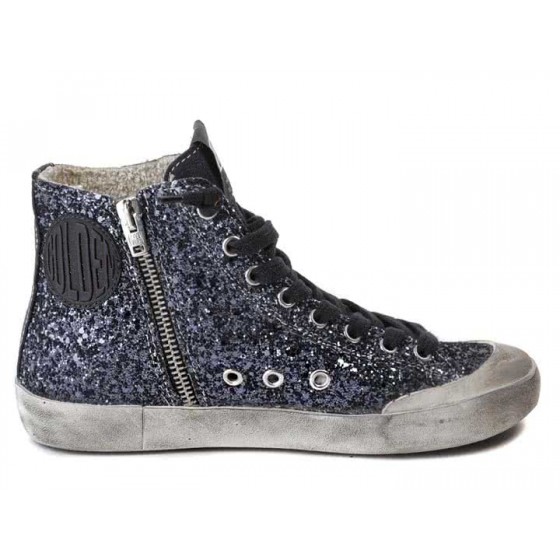 GGDB SNEAKERS FRANCY FABRIC EMBROIDERED WITH GLITTER AND LEATHER STAR space glitter