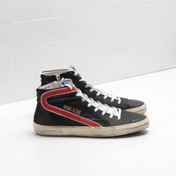 Golden Goose Slide Sneakers G30MS595.Q1 black and red
