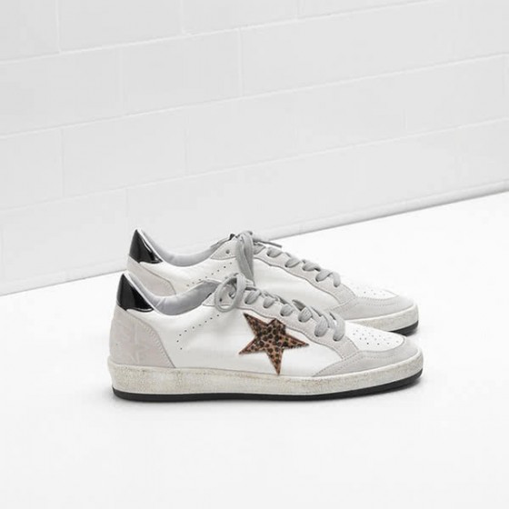 Golden Goose Ball Star Sneakers G32WS592.F9 Ponyskin and glossy leather
