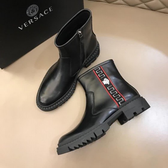 Versace New Boots Classic Black And Red Men