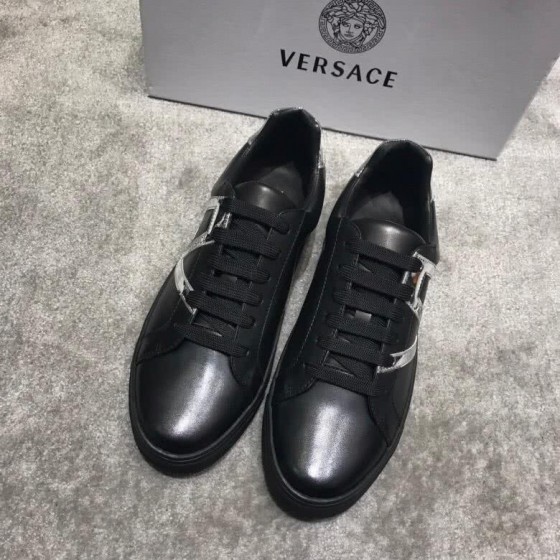 Versace Top Quality Cowhide Casual Shoes Black Men