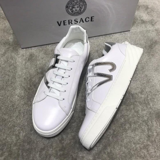Versace Top Quality Cowhide Casual Shoes White Men