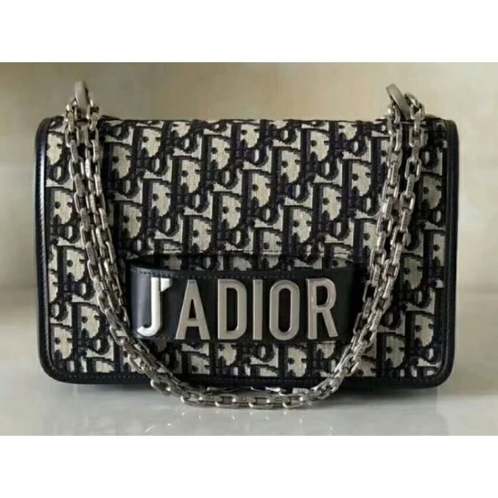 Dior J'Adior Flap Canvas Silver Hardware Black d10050302