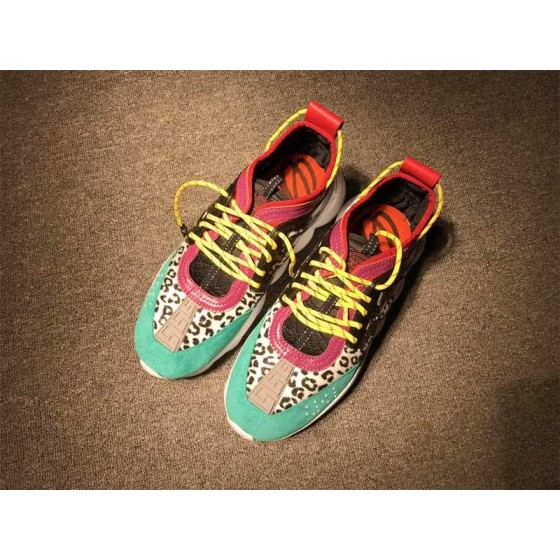 Versace Leopard With Yellow Shoelace Leisure Shoes Men