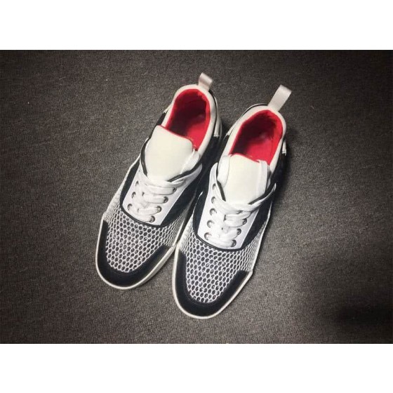 Christian Louboutin Low Top Men's White Black And Red
