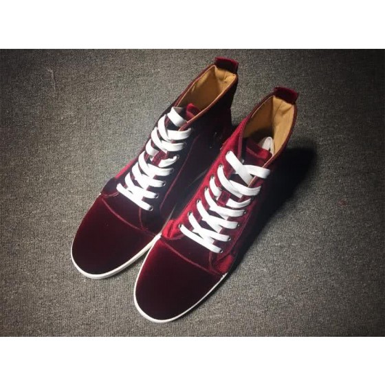 Christian Louboutin High Top Suede Wine