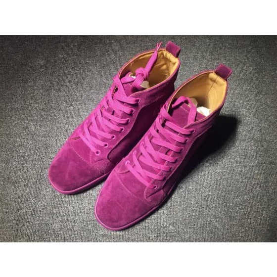 Christian Louboutin High Top Suede Purple Red