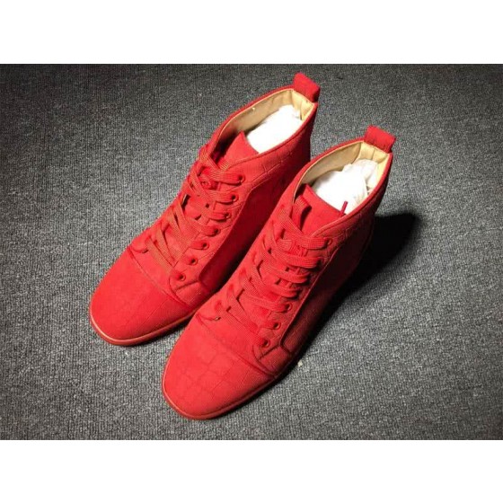 Christian Louboutin High Top Suede All Red