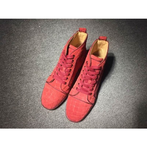 Christian Louboutin High Top Suede Red