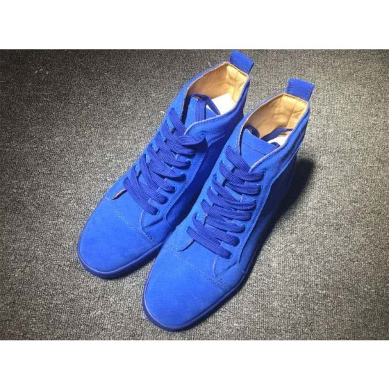 Christian Louboutin High Top Suede Blue