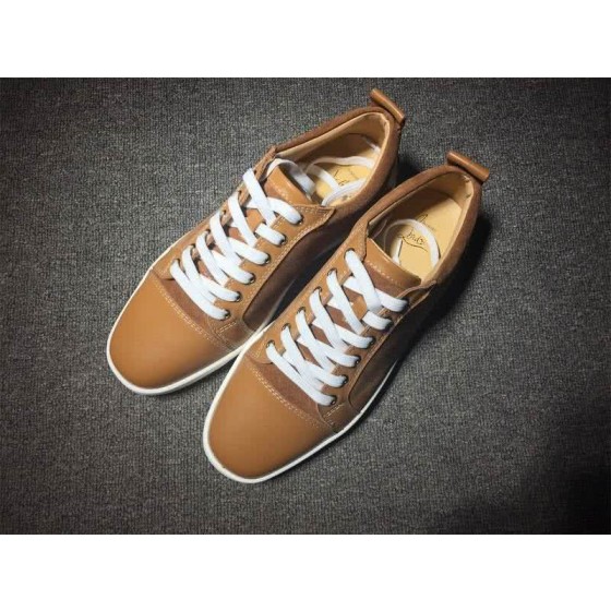 Christian Louboutin Low Top Lace-up Camel Leather