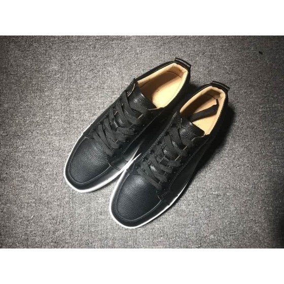 Christian Louboutin Low Top Lace-up All Black Leather