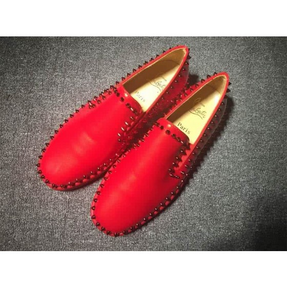 Christian Louboutin Low Top Rivets All Red Leather