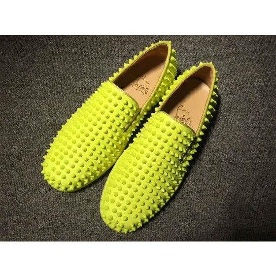 Christian Louboutin Low Top All Yellow Green And Full Rivets