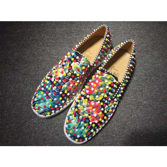 Christian Louboutin Low Top Painting Upper And Colorful Rivets
