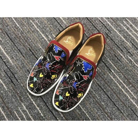 Christian Louboutin Low Top Black And Painting