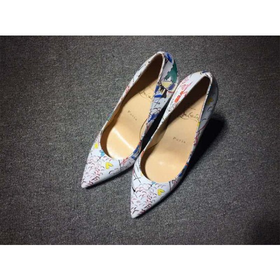 Christian Louboutin High Heels White And Colored Painting