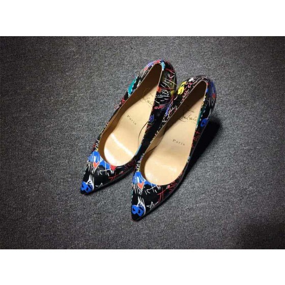 Christian Louboutin High Heels Black And Colored Painting