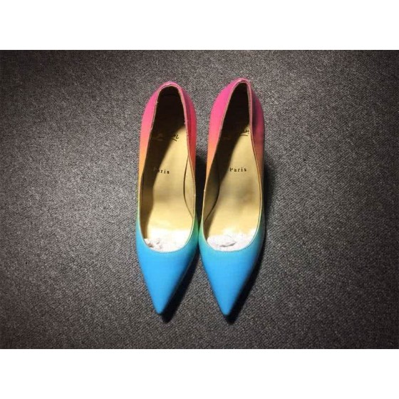 Christian Louboutin High Heels Sky Blue Pink And Yellow