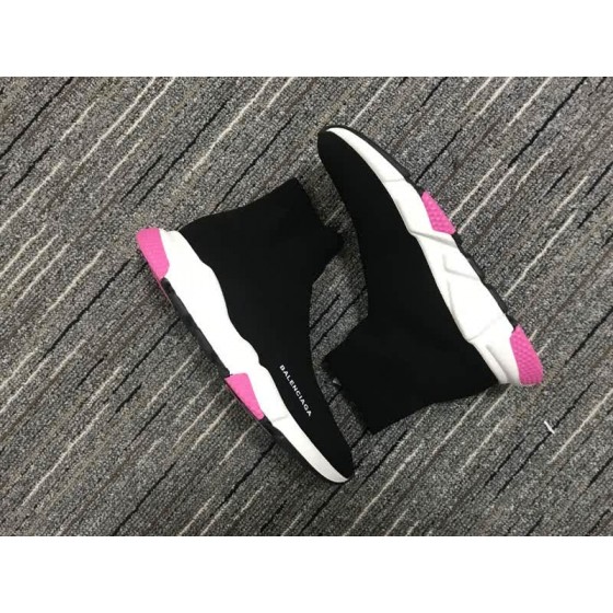 Balenciaga Speed Sock Boots Black White Pink