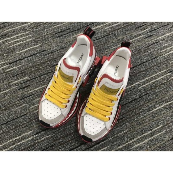 Dolce & Gabbana White Red Black With Yellow Shoelaces Men And Women