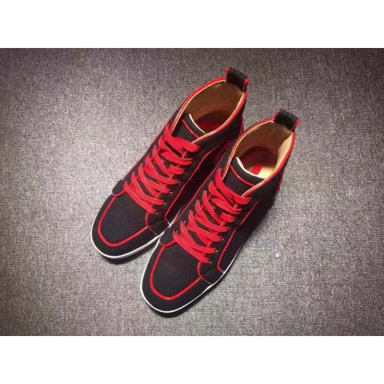 Christian Louboutin Cloth Sneaker Men/Women Black/Red