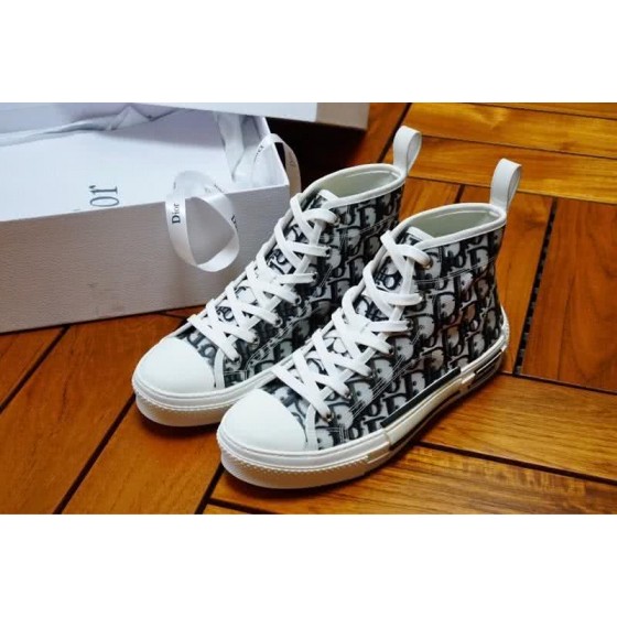 Dior Sneakers High Top White Upper And Black Letters Men