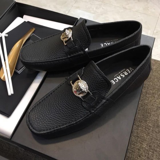 Versace Classic Style Loafers Cowhide Black Men