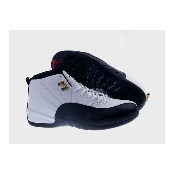 Air Jordan 12 White Black Super Size Men