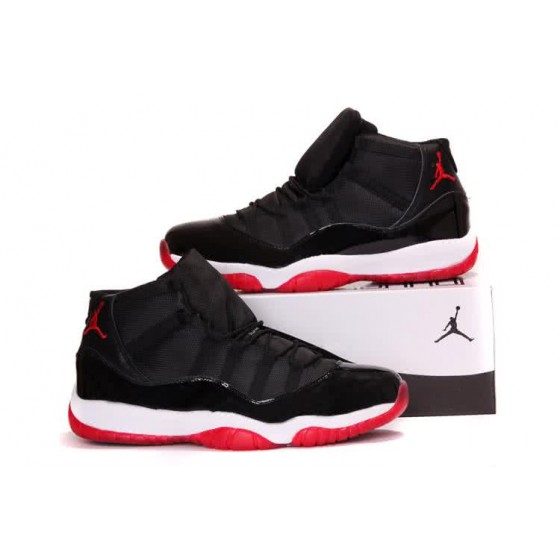 Air Jordan 11 Comfortable Sole Black White Red Super Size Men
