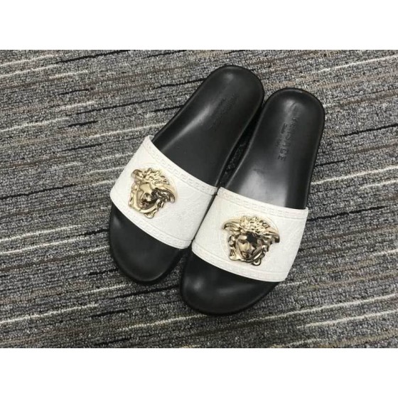 Versace Black And White Leisure Shoes Slipper Men