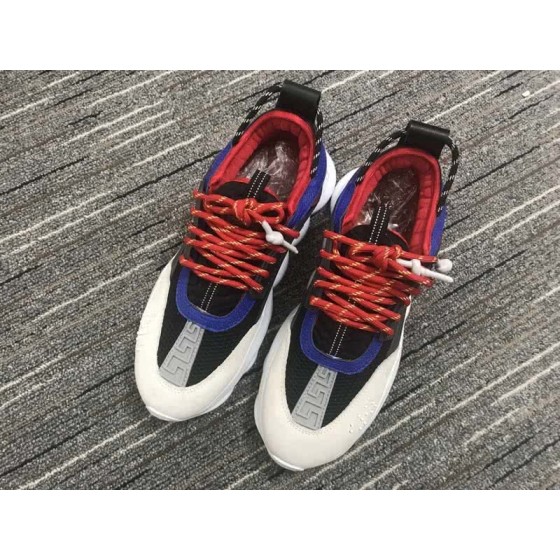 Versace Black Red And Blue White Sole Leisure Sports Shoes Men/Women