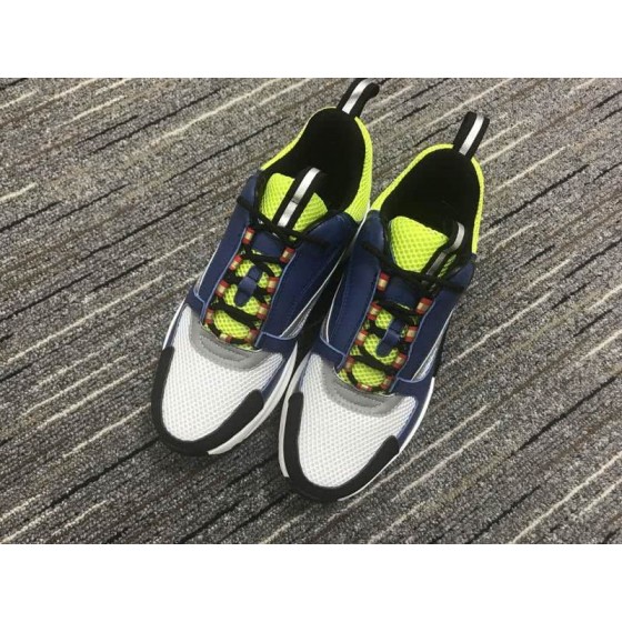 Christian Dior Sneakers 3012  Blue Leather White Cotton Yellow Upper and Tongue Men