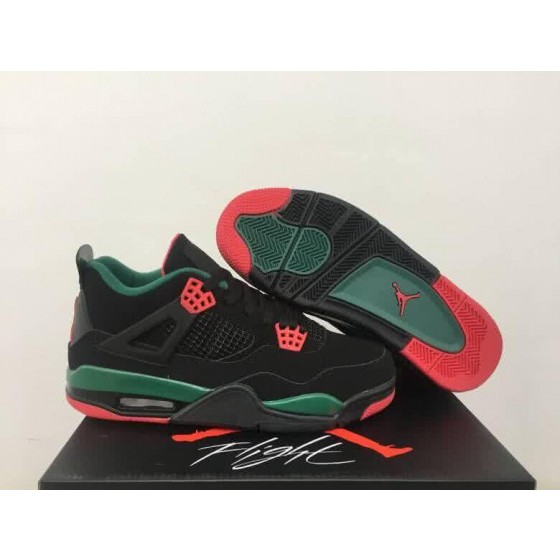 Air Jordan 4 Shoes Black And Green Men