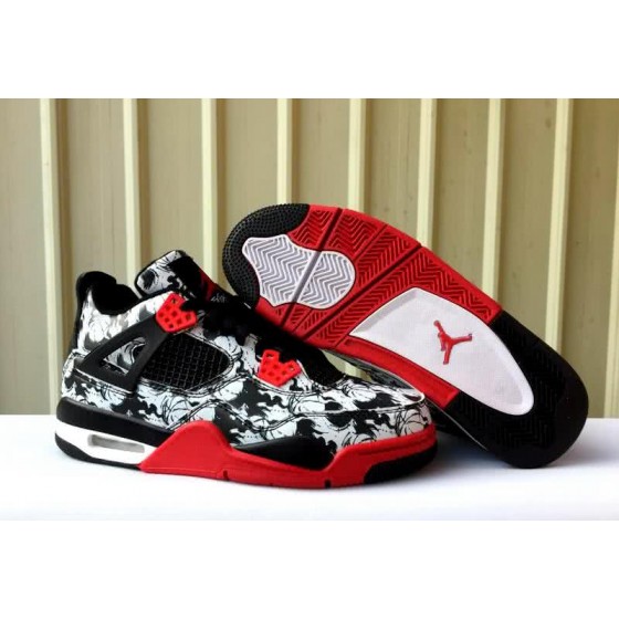 Air Jordan 4 Shoes Red And Black Men