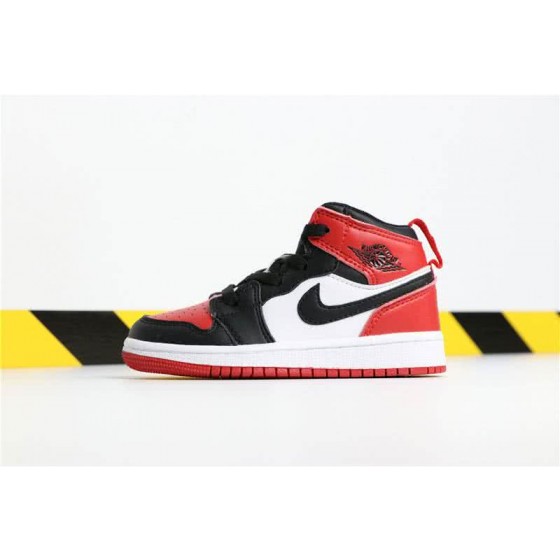 Air Jordan 1 Children's Shoes Black Red And White Women/Men