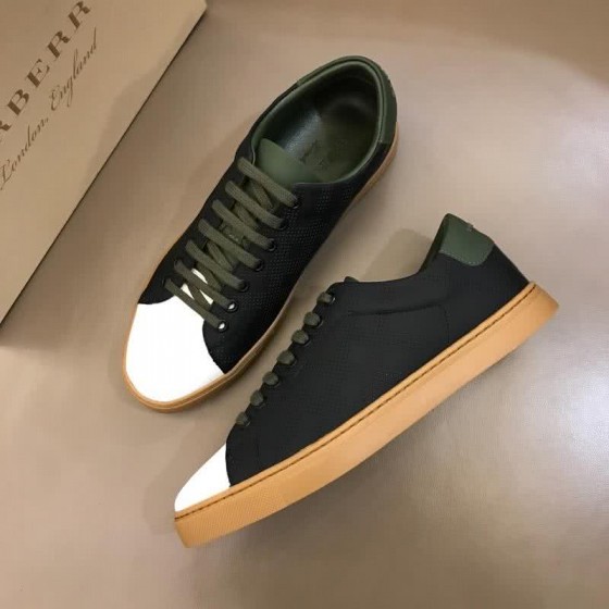 Burberry Fashion Comfortable Sneakers Cowhide Black And White Men