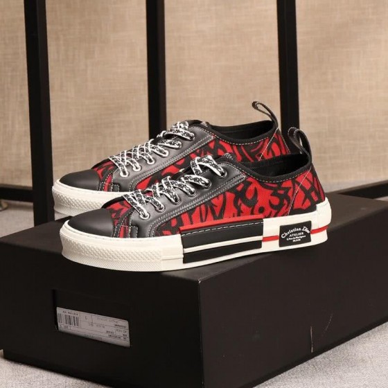 Dior Sneakers Black And Red Upper White Sole Men
