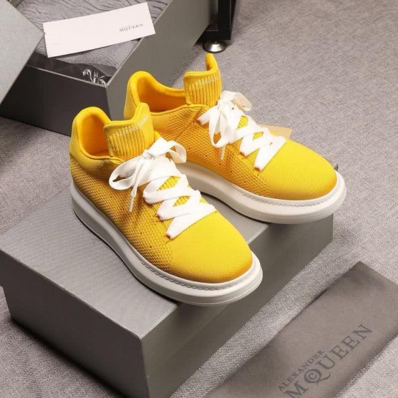 Alexander McQueen Sneakers Yellow Upper White Sole Men