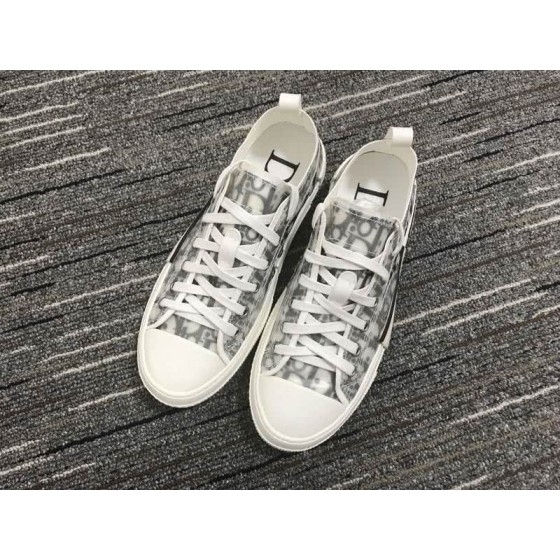 Christian Dior Sneakers 3016  White Cotton Grey Letters Patterns Men
