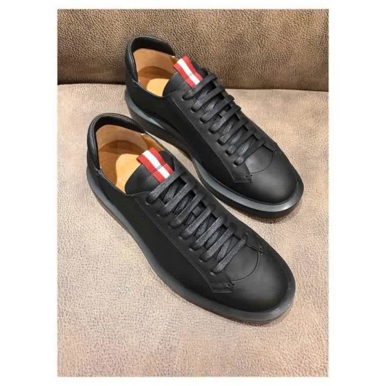 Bally Fashion Leather Sports Shoes Cowhide Black Men